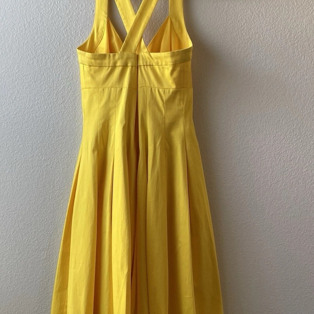 Calvin Klein Crisscross Dress in Sunny Yellow - Picture 2 of 7